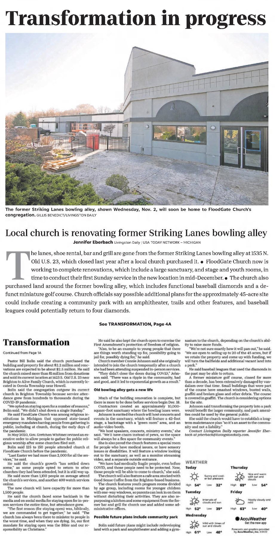 Striking Lanes (Tags Adventure Golf) - Nov 2022 Article On Church
